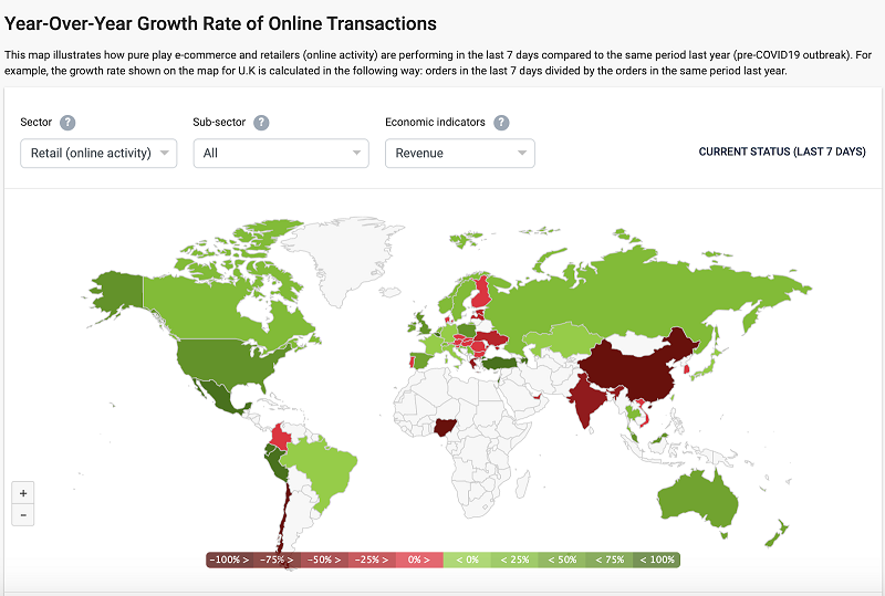 Wzrost transakcji online rok do roku