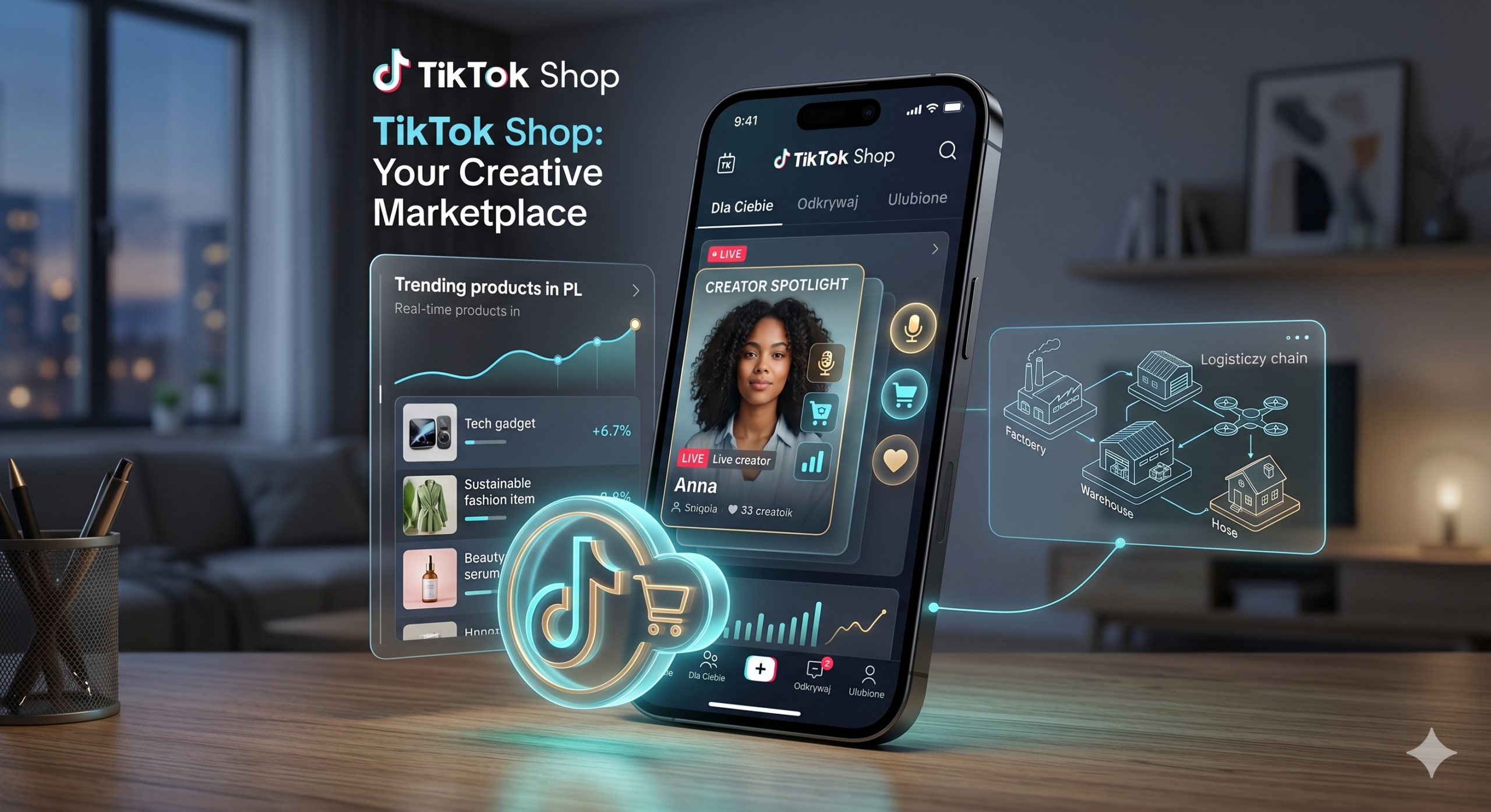 Jak wejść na TikTok Shop, telefon TikTok Shop
